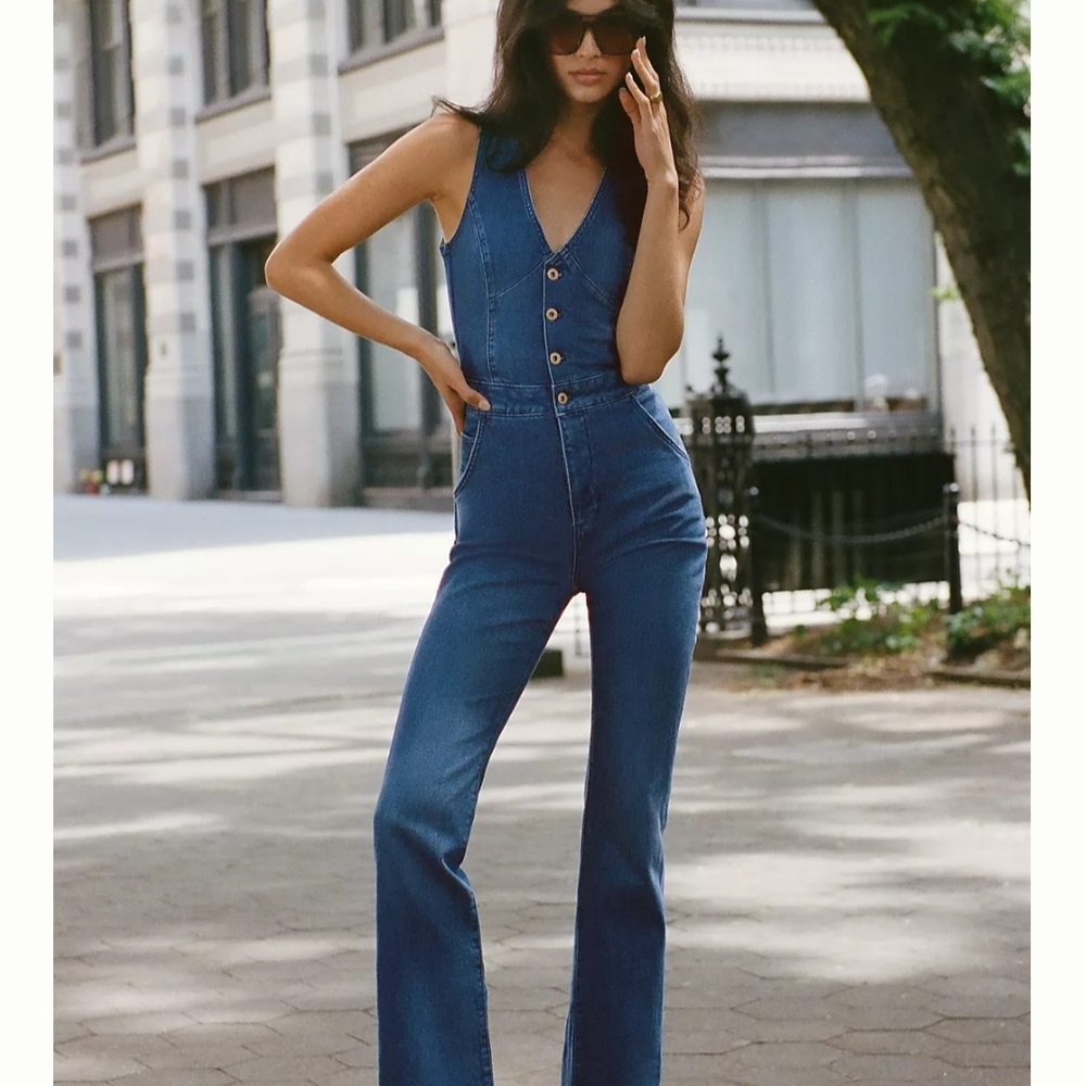Pilcro Light Blue Denim Jumpsuit